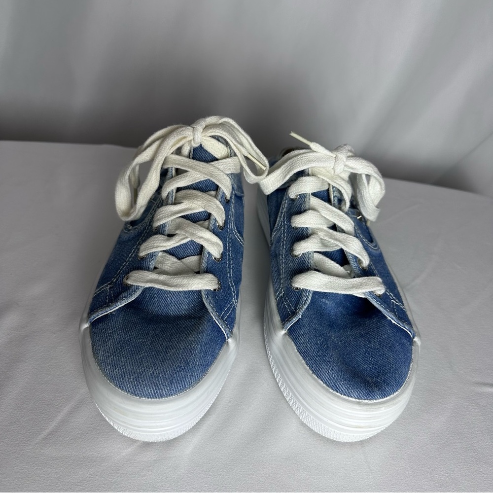 Beverly Hills Polo Club Denim Slip-On Platform Sneakers women’s size 8.5 90s - Picture 2 of 11